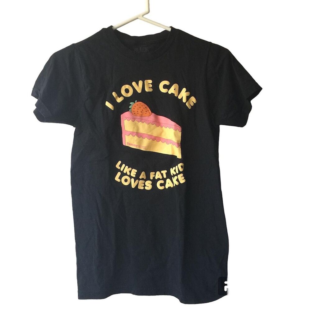 Unisex I love Cake Like A Fat Kid Loves Cake Size Small Funny or Die T Shirt